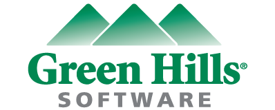 Green Hills Software (logo). 